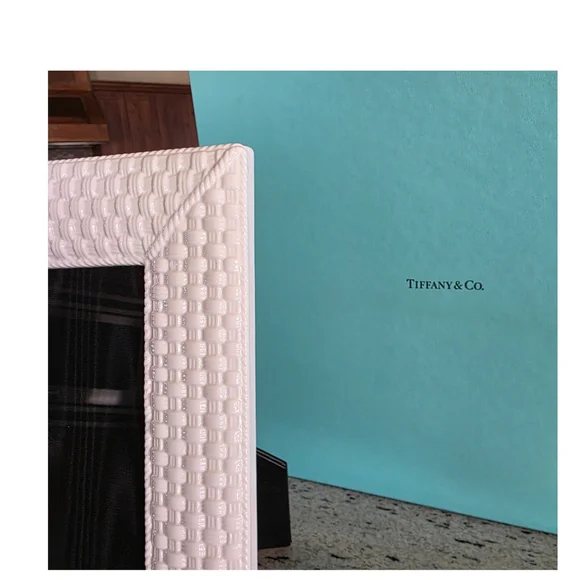 Tiffany & Co. Frame Weave Pattern White Bone China - Picture 2 of 8